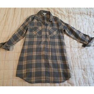 SEVEN FORTY Two Plaid‎ Collared Shirt Dress Small